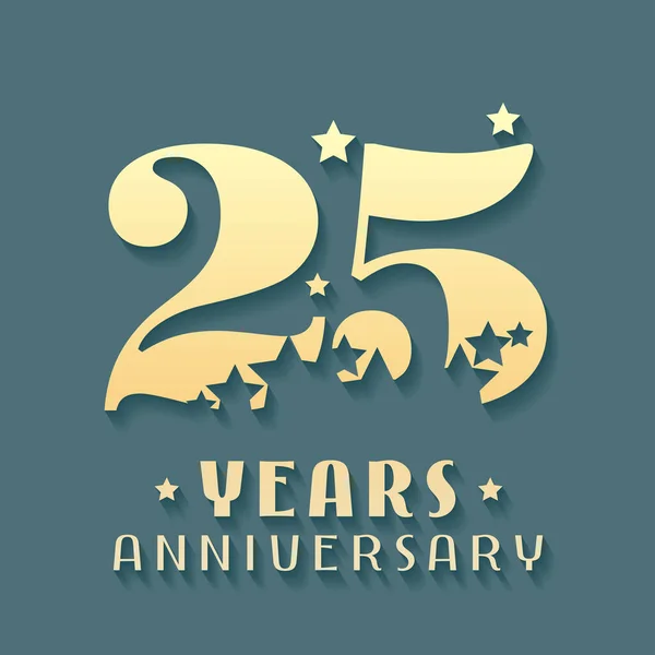 Years Anniversary Vector Icon Symbol Logo Graphic Design Element 25Th — Stock Vector