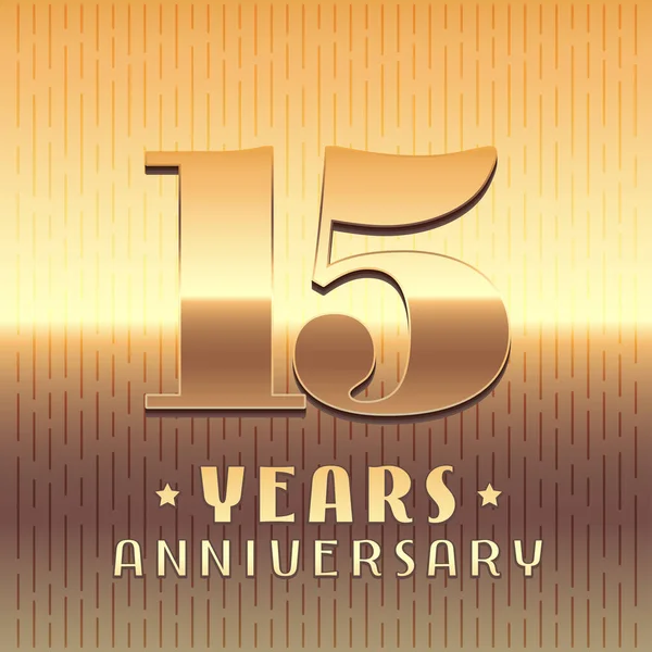 Years Anniversary Vector Icon Symbol Graphic Design Element Logo Golden — Stock Vector