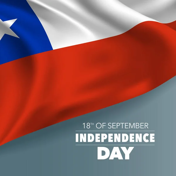 Chile Den Nezávislosti Blahopřání Banner Vektorové Ilustrace Chilský Národní Den — Stockový vektor