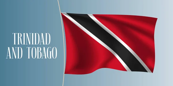 Trinidad Tobago Acenando Ilustração Vetorial Bandeira Elemento Design Icônico Como — Vetor de Stock