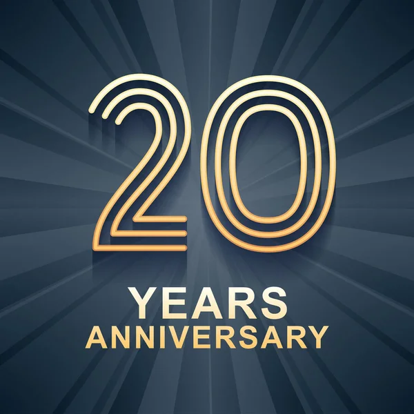 Anos Aniversário Celebração Vetor Ícone Logotipo Elemento Design Modelo Com —  Vetores de Stock