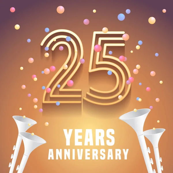 Years Anniversary Vector Icon Logo Graphic Design Element Golden Numbers — Stock Vector