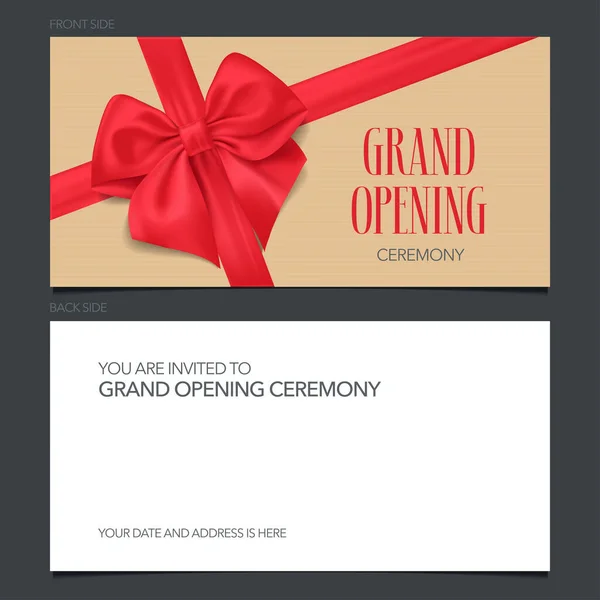 Grand Opening Ceremony invitation card template. 19626506 Vector