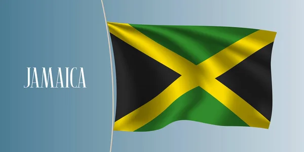 Jamaica Acenando Ilustração Vetorial Bandeira Elemento Design Icônico Como Símbolo — Vetor de Stock