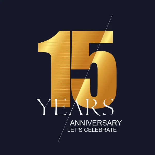 Years Anniversary Vector Icon Symbol Logo Graphic Design Element 15Th — Stock Vector