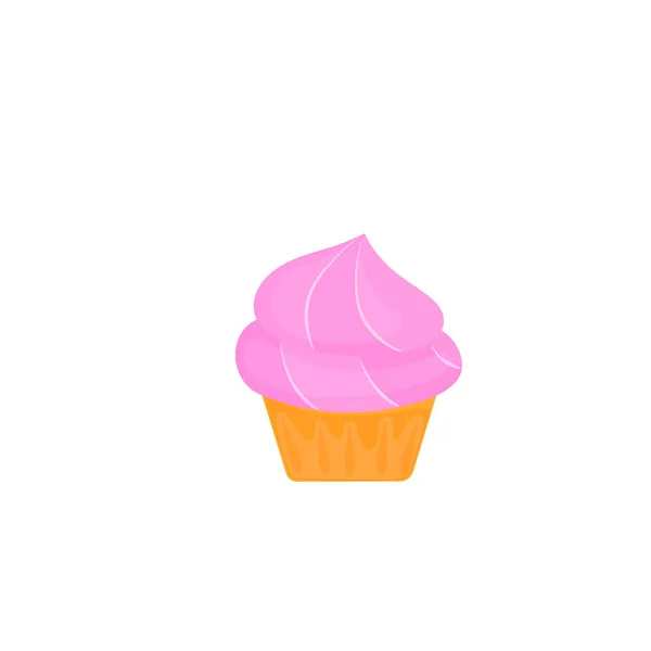 cupcake. sweet food. dessert vector isolated on white background