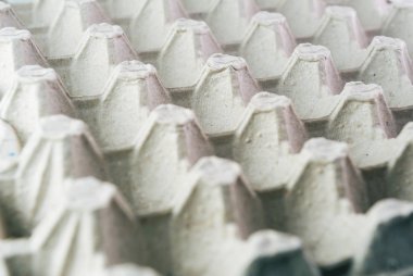 Boş kağıt yumurta konteyner arka plan, yan görünüm