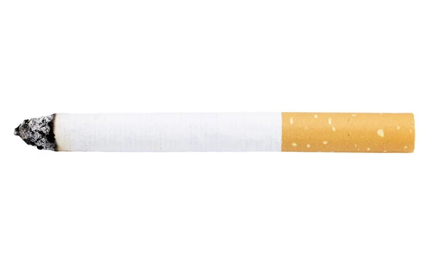 Cigarett Begreppet Sluta Röka World Tobacco Day Brännande Cigarett Vit — Stockfoto