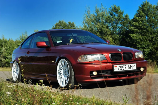 Belarus Brest Agosto 2019 Bmw E46 Vista Frontal Carro Esporte — Fotografia de Stock