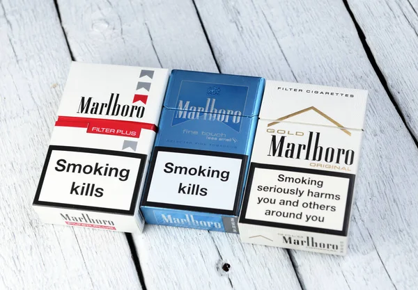 Bielorussia Minsk 2020 Sigarette Marlboro Prodotte Philip Morris Marlboro Marchio — Foto Stock