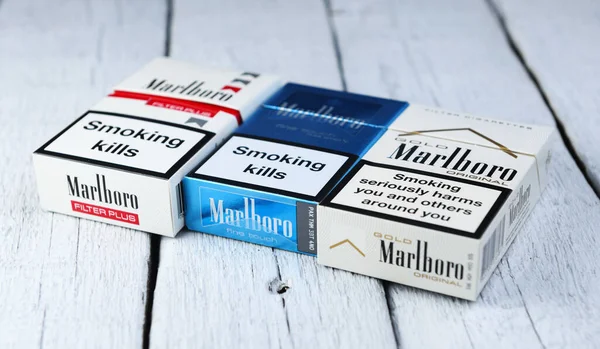 Bielorussia Minsk 2020 Sigarette Marlboro Prodotte Philip Morris Marlboro Marchio — Foto Stock