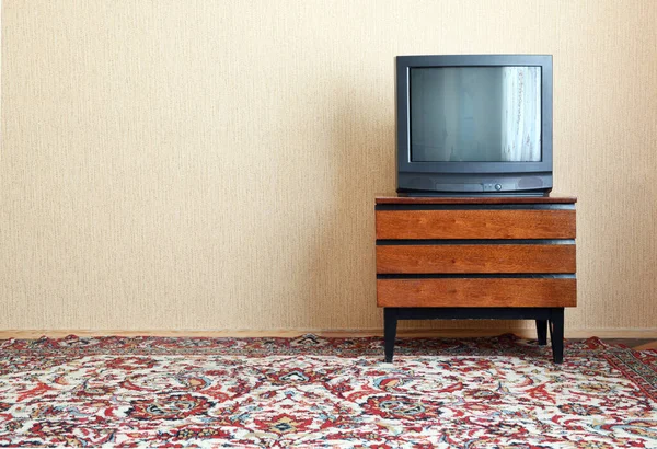 Vintage Telewizor Drewniane Zabytkowe Szafy Stary Design Domu — Zdjęcie stockowe