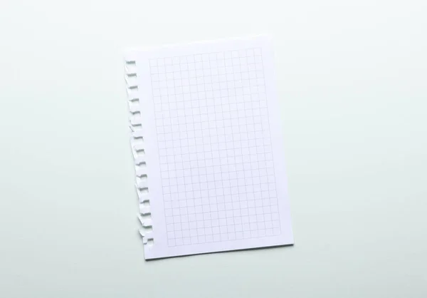 Lista Pad Write White Folha Papel Sobre Fundo Claro — Fotografia de Stock