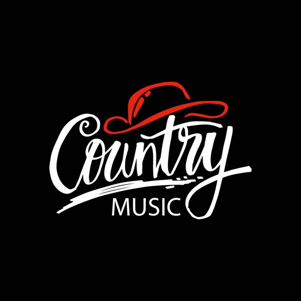 Countrymusik Hand Lettering — Stockfoto