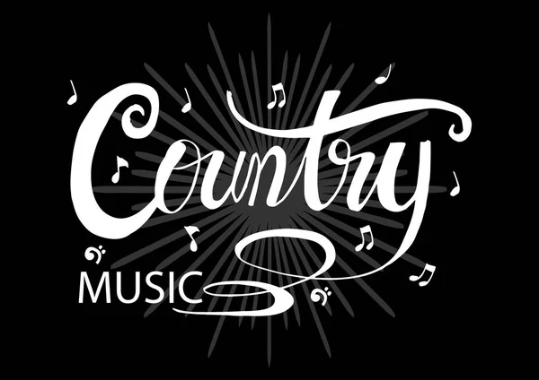 Country Müzik Yazı Hat — Stok fotoğraf