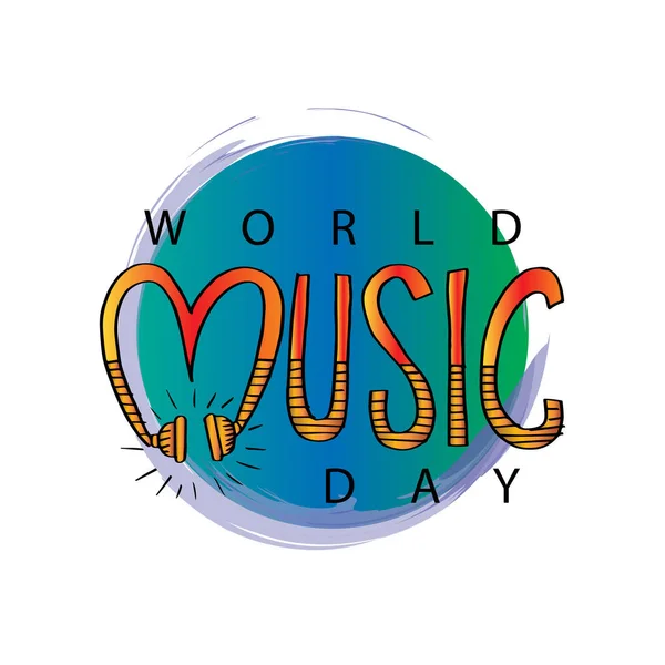 Giornata Mondiale Della Musica Poster Design — Foto Stock
