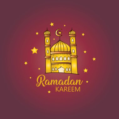Ramazan kareem kutlama tebrik kartı.