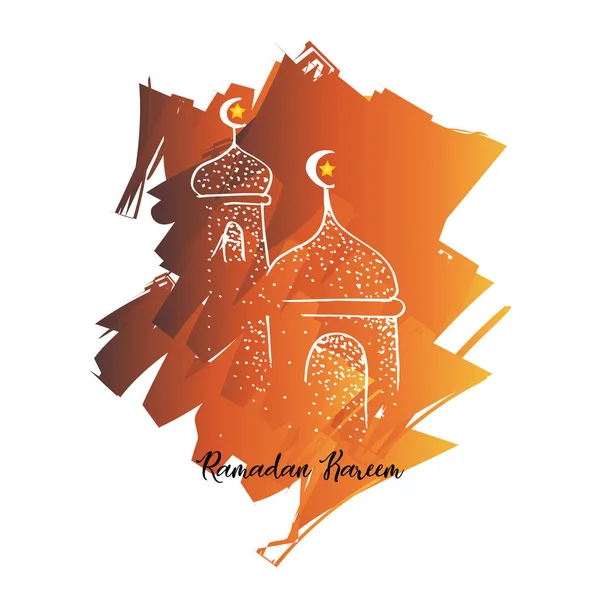 Ramadan Kareem Design Con Moschea — Foto Stock