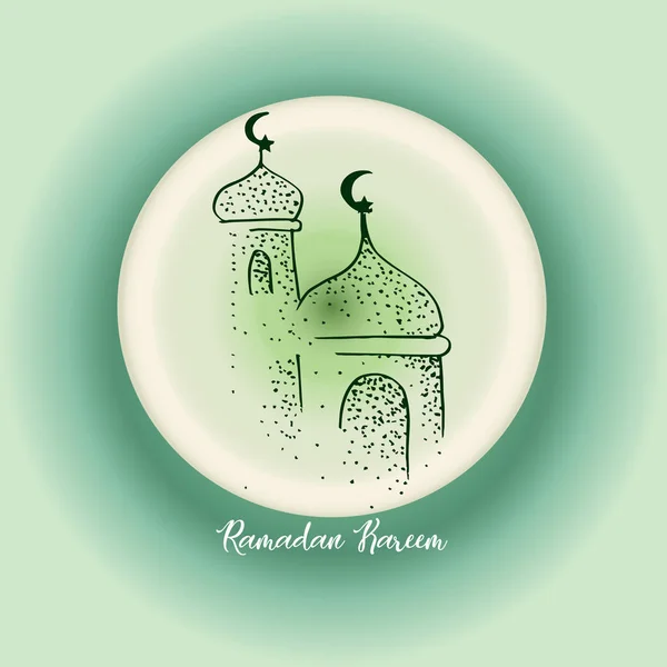 Ramadán Kareem Diseño Con Mezquita — Foto de Stock