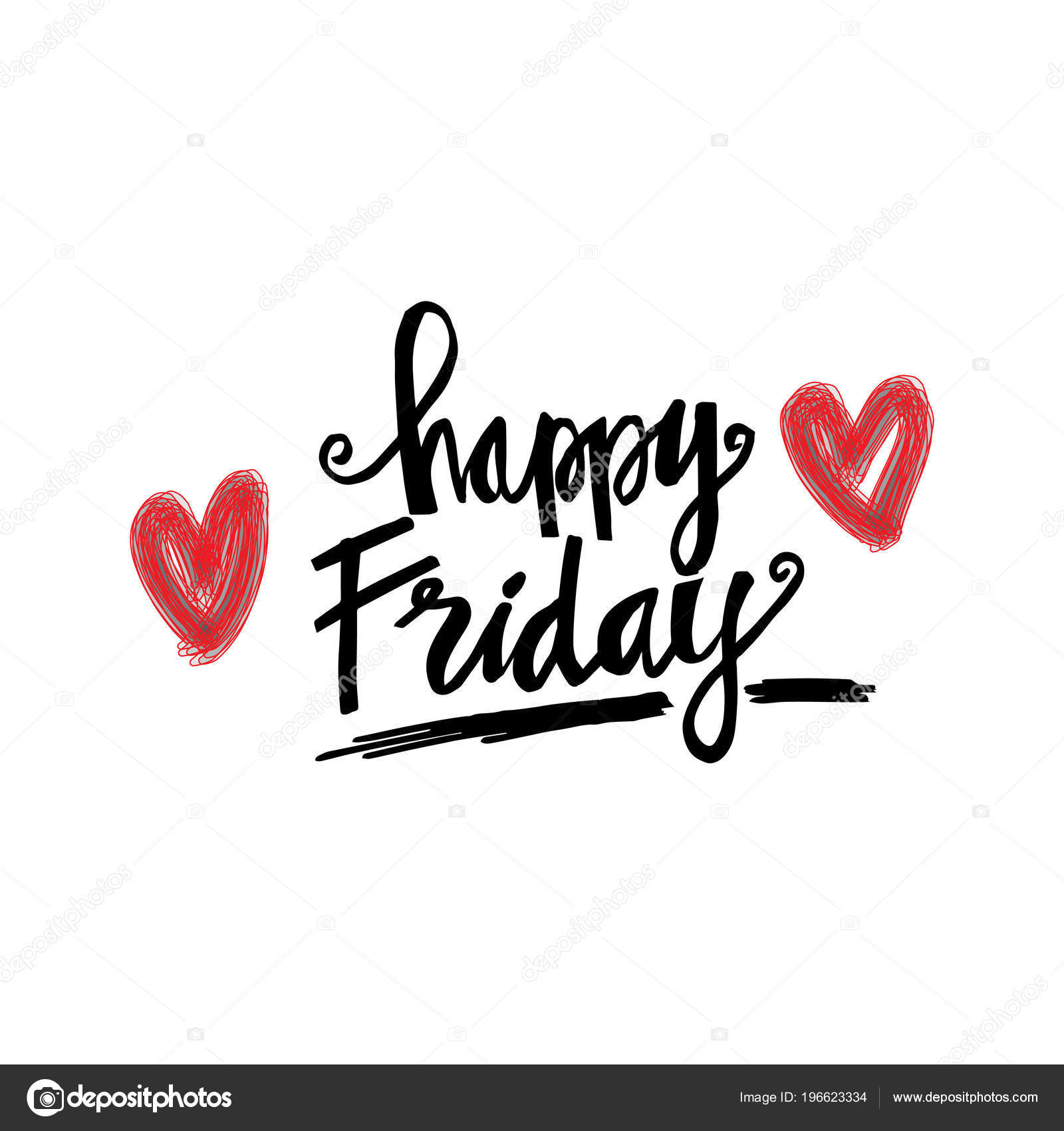 Happy Friday Hand Lettering Positive Quote — Stock Photo © Handini ...