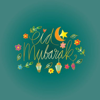 Eid mubarak tebrik kartı