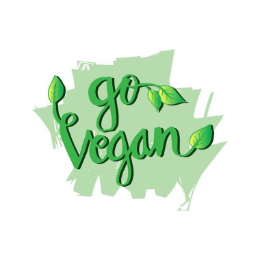 Vegan elini tipografi yazı