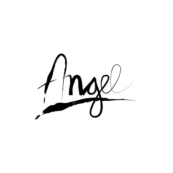 Angel Hand Drawn Calligraphy Modern Brush Lettering — Stock Photo, Image