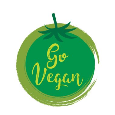 Vegan gidin. Vejetaryen yaşam tarzı kavramı.