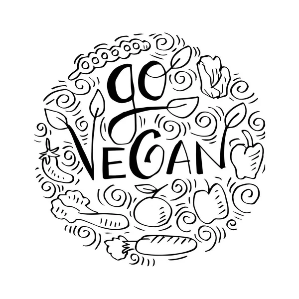 Vegan Para Impressão Cartaz — Fotografia de Stock