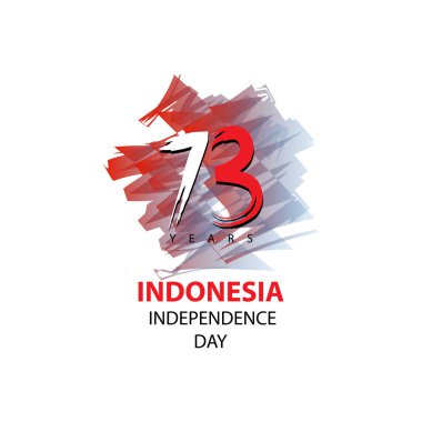73 yıl Endonezya bağımsızlık günü kavramı. 17 Ağustos.