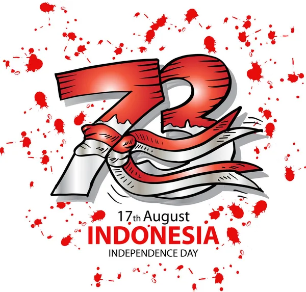 Ans Journée Indonésienne Indépendance Concept Août — Photo
