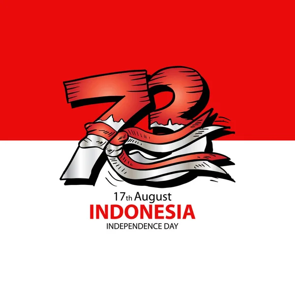 Jahre Indonesischer Unabhängigkeitstag August — Stockfoto