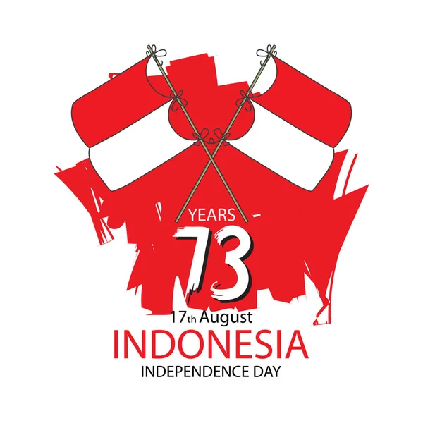 월입니다 인도네시아 기념일 인사말 카드입니다 일러스트 — 스톡 사진