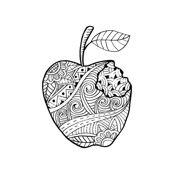 Apple Hand Drawn Decorative Fruit — Stock Photo, Image