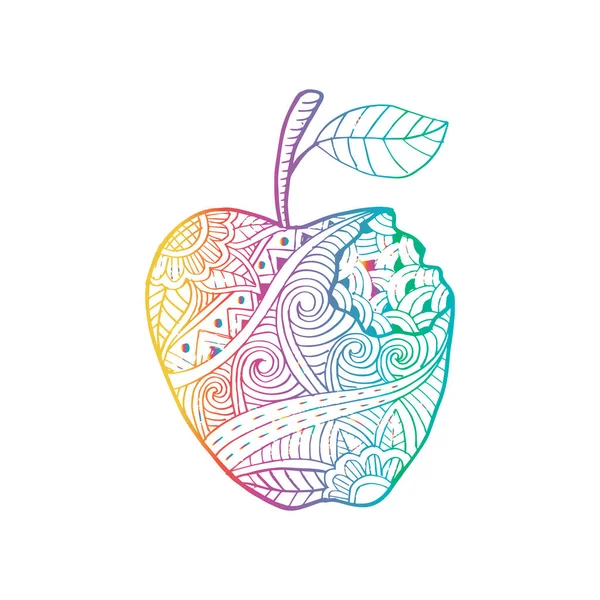 Apple Hand Drawn Decorative Fruit — Stock Photo, Image