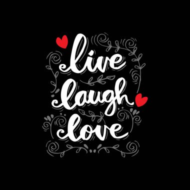 Lough aşk el çekilmiş tipografi poster yaşamak