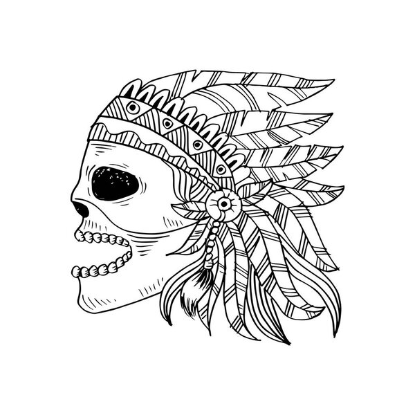 Рисунок черепа индийца
.