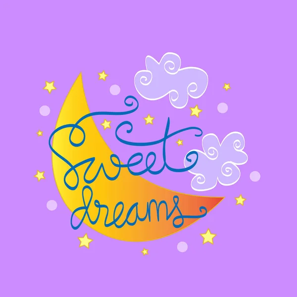 Sweet Dreams Hand Bokstäver Motivation Och Inspiration Positiva Citat — Stockfoto