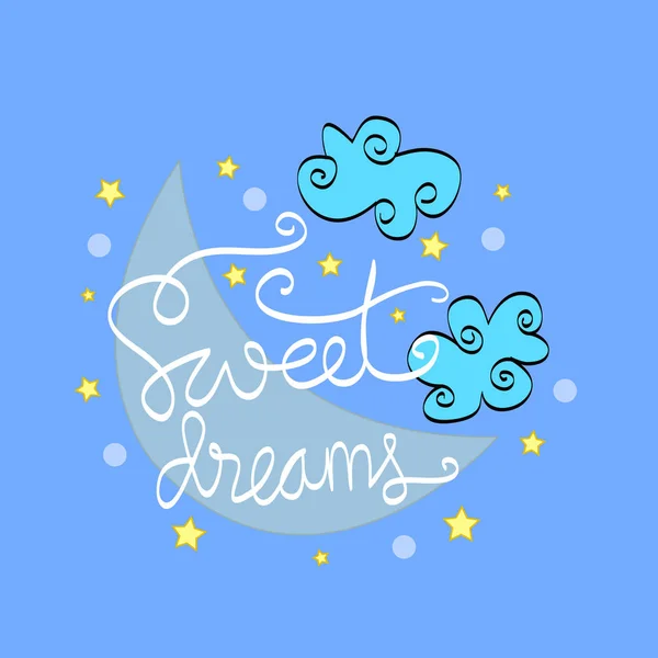 Süße Träume Hand Schriftzug Motivation Und Inspiration Positives Zitat — Stockfoto