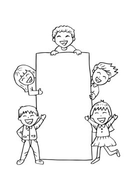 Karikatür mutlu çocuklar holding Yönetim Kurulu