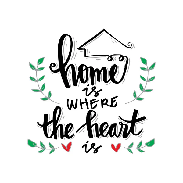 Home Heart Motivational Quote — Stock Photo, Image