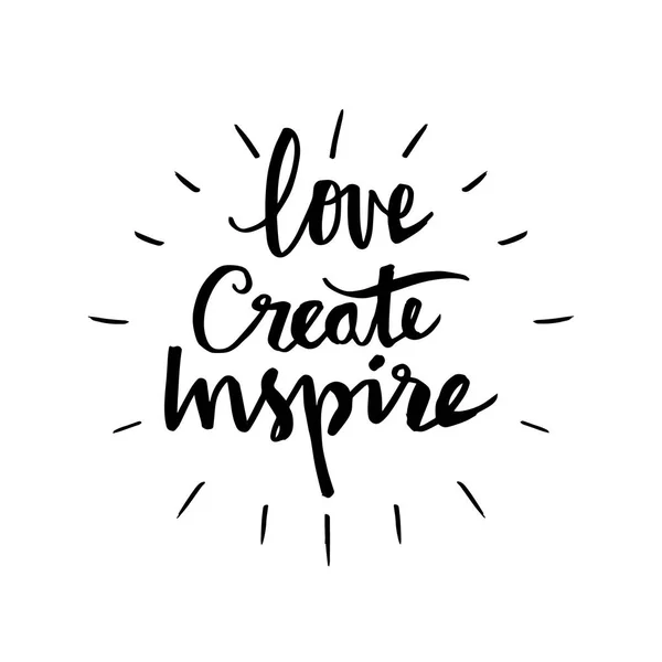 Amor Crea Inspiración Cita Motivacional — Foto de Stock