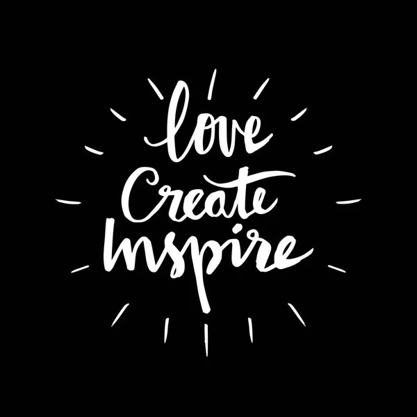 Amore Crea Ispirazione Citazione Motivazionale — Foto Stock