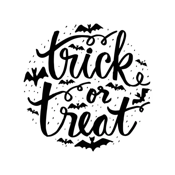 Trick or treat hand lettering.