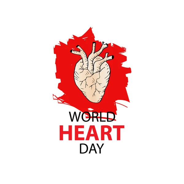 Παγκόσμια Ημέρα Καρδιάς Ευχετήρια Κάρτα — Φωτογραφία Αρχείου