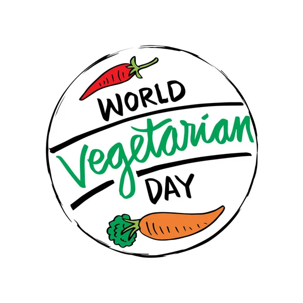 Manifesto Della Giornata Mondiale Vegetariana — Foto Stock
