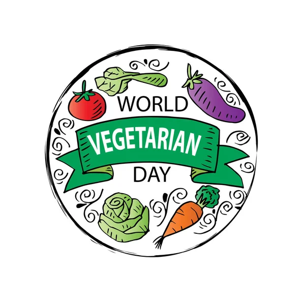 Концепція Всесвітнього Вегетаріанського Дня — стокове фото