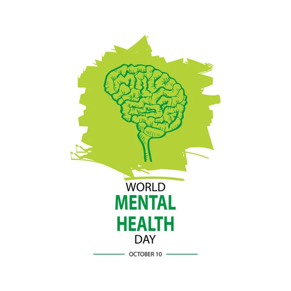 Cartaz Dia Mundial Saúde Mental — Fotografia de Stock