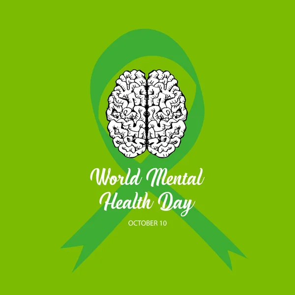 Cartaz Dia Mundial Saúde Mental — Fotografia de Stock