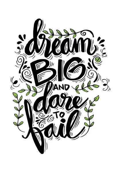 Dream Big Dare Fail Motivational Quote — Stock Photo, Image